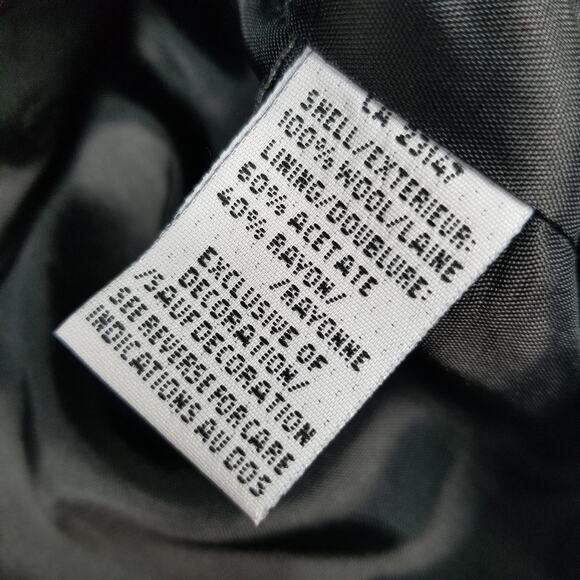 Talbots Italy Red Black Jacket Wool / Lined Faux Fur Collar Removeable EUC 10 P - Picture 10 of 10